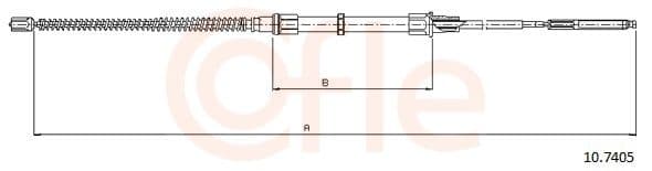 Cablu, frana de parcare COFLE 10.7405