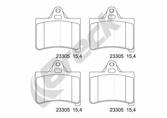 set placute frana,frana disc BRECK 23305 00 702 00