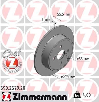Disc frana ZIMMERMANN COAT Z 590.2579.20