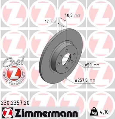 Disc frana ZIMMERMANN COAT Z 230.2357.20