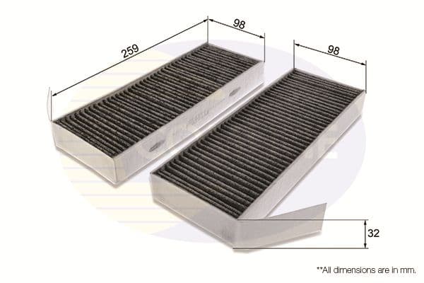 Filtru, aer habitaclu COMLINE EKF370A-2
