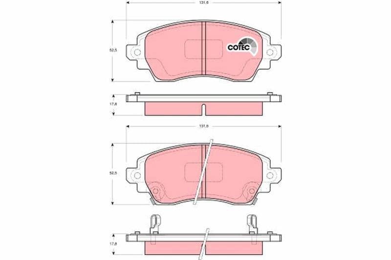 set placute frana,frana disc TRW COTEC GDB3333