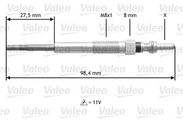 Bujie incandescenta VALEO 345175