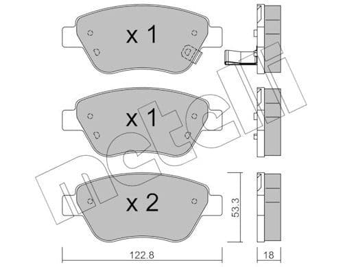 set placute frana,frana disc METELLI 22-0321-2