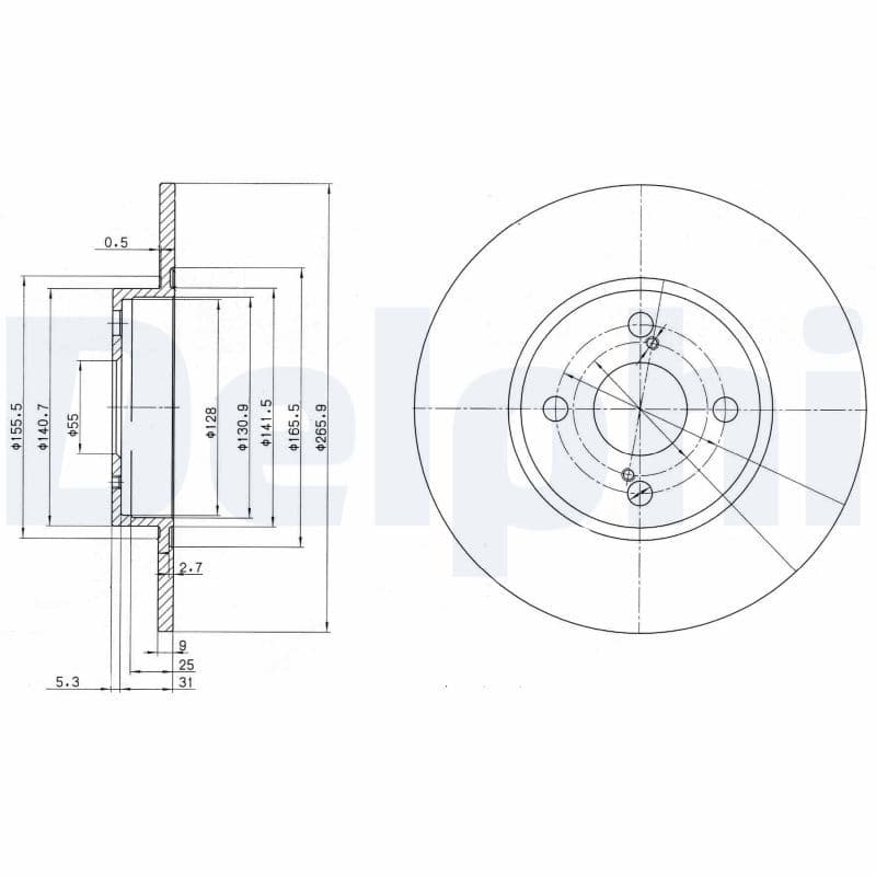 Disc frana DELPHI BG3186