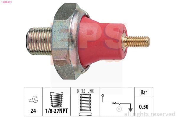 Senzor presiune ulei EPS Made in Italy - OE Equivalent 1.800.031