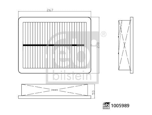 Filtru aer FEBI BILSTEIN 1005989