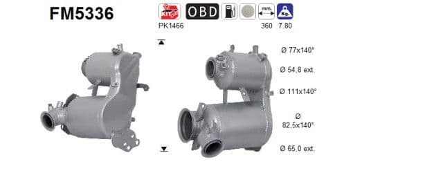 Filtru funingine/particule, sist.de esapament AS-PL FM5336