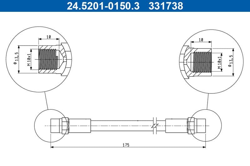 Furtun frana ATE 24.5201-0150.3