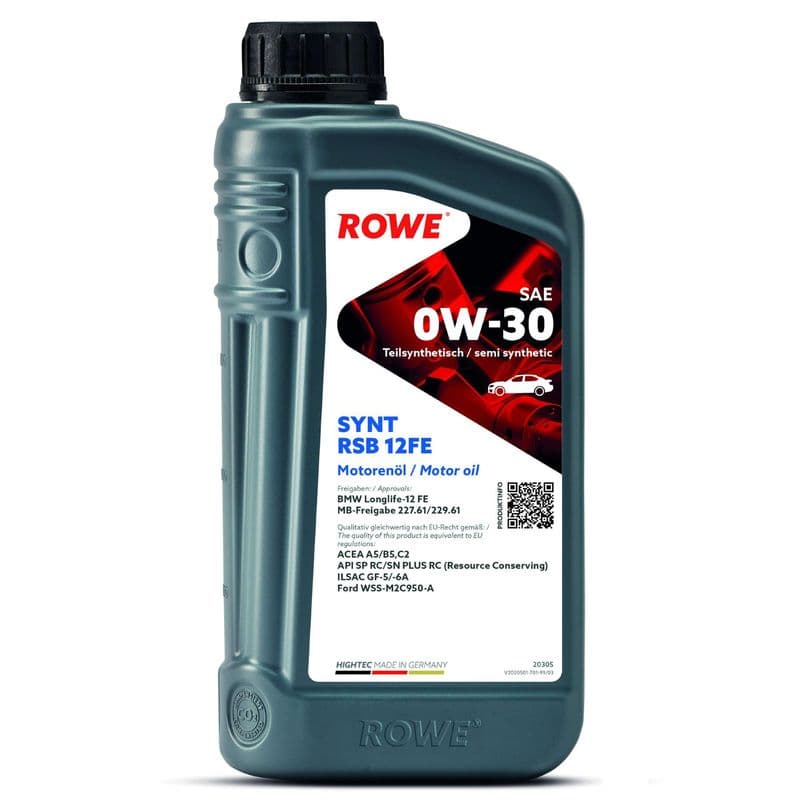 ulei de motor ROWE HIGHTEC SYNT RSB 12FE SAE 0W-30 20305-0010-99