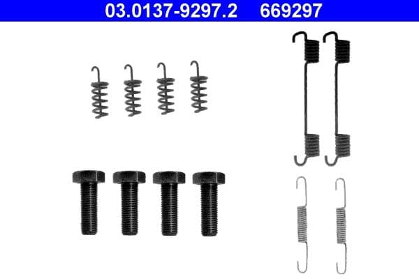set accesorii, saboti frana parcare ATE 03.0137-9297.2