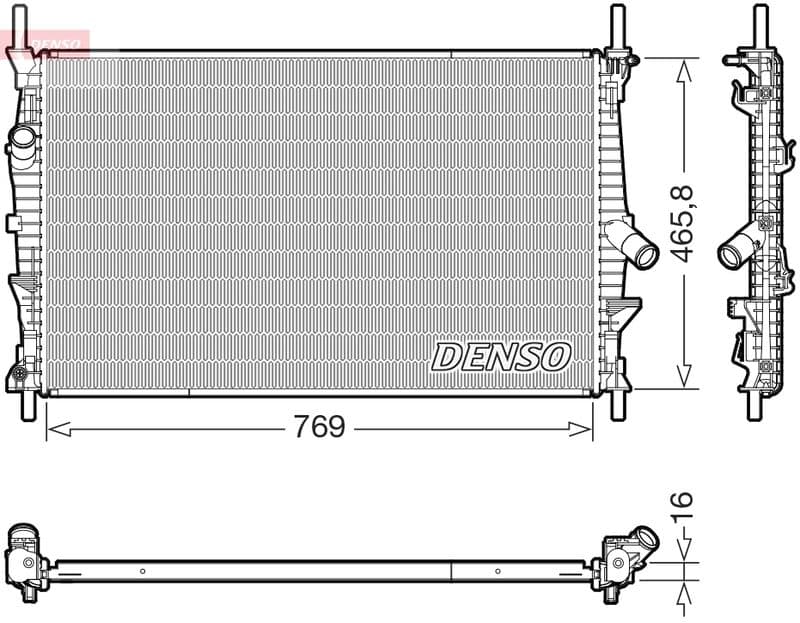 Radiator, racire motor DENSO DRM10124