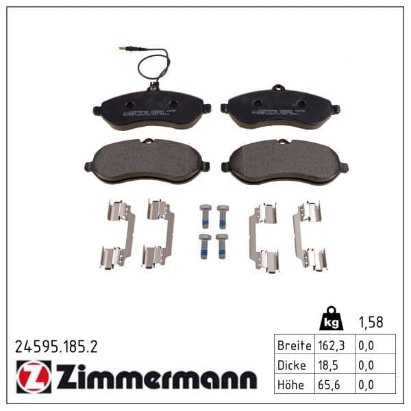 set placute frana,frana disc ZIMMERMANN 24595.185.2