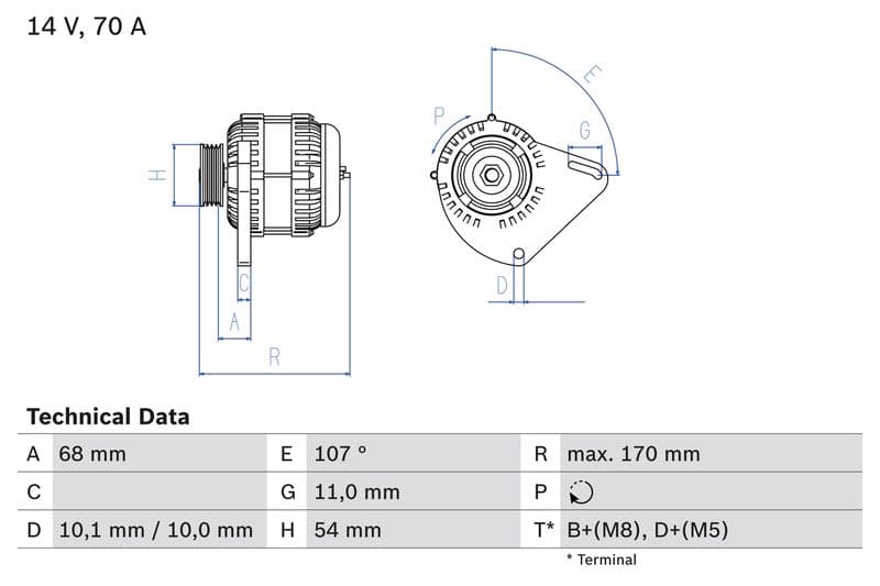 Generator / Alternator BOSCH 0 986 080 560