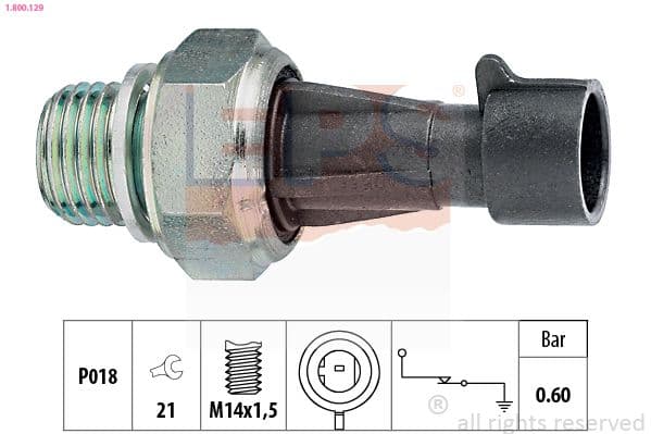Senzor presiune ulei EPS Made in Italy - OE Equivalent 1.800.129