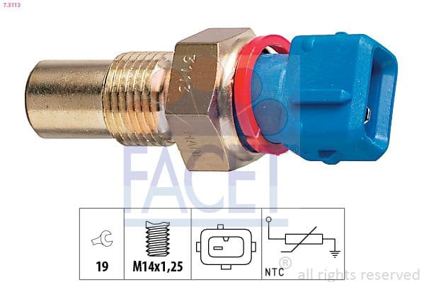 senzor,temperatura ulei FACET Made in Italy - OE Equivalent 7.3113