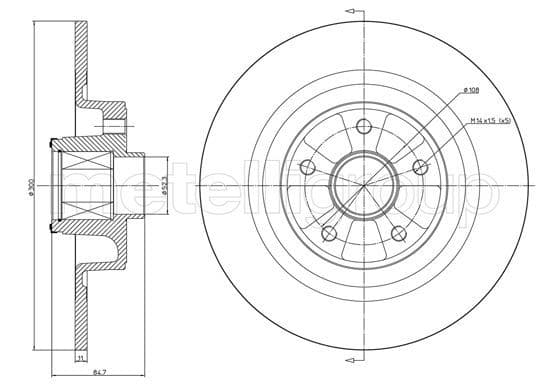 Disc frana METELLI 23-1396