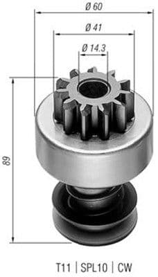 Pinion electromotor MAGNETI MARELLI 940113020021