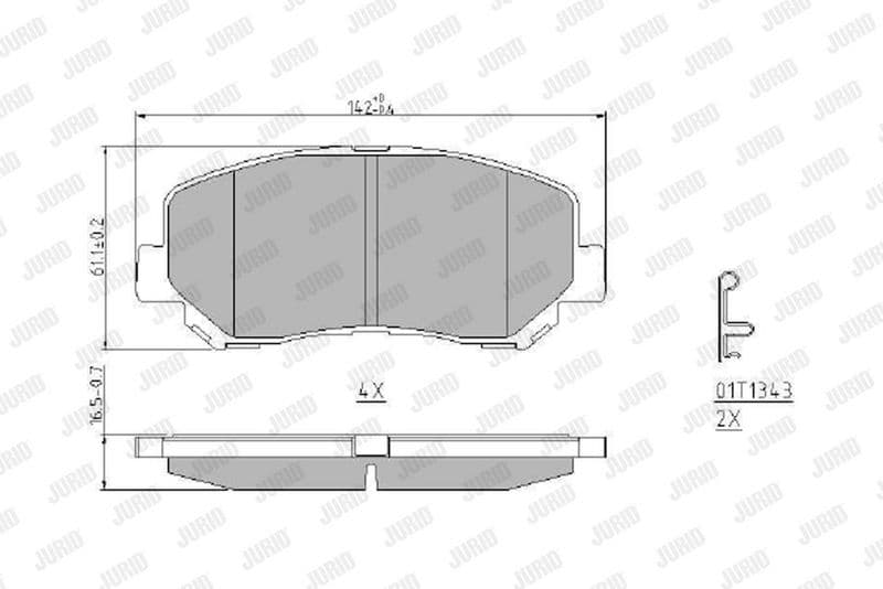 set placute frana,frana disc JURID 573619J