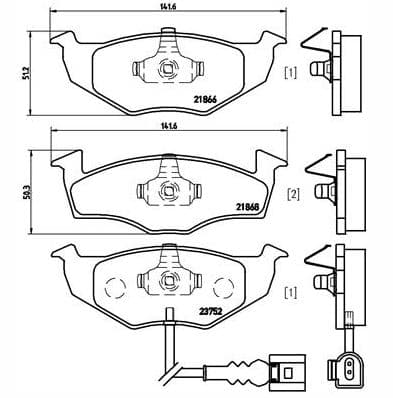 set placute frana,frana disc KRIEGER 0950006501