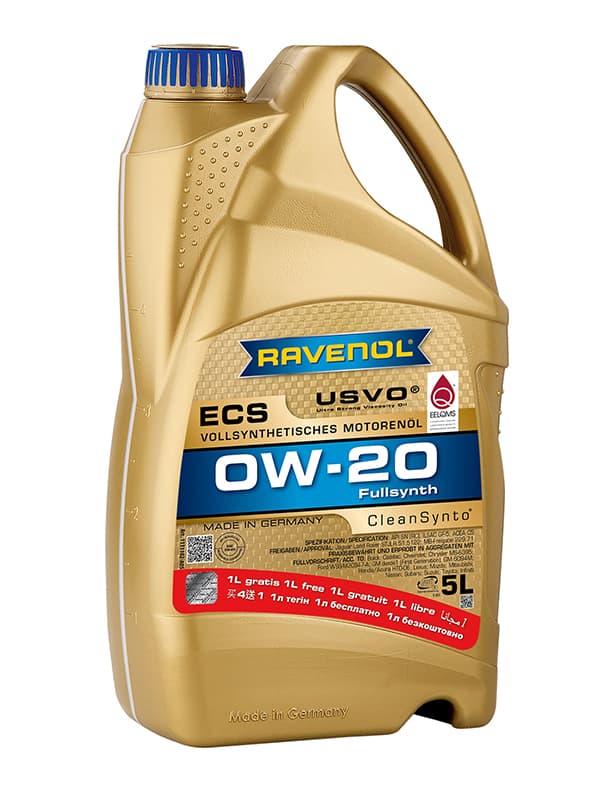 Ulei de motor RAVENOL ECS 0W-20 5L USVO PROMO 4+1L