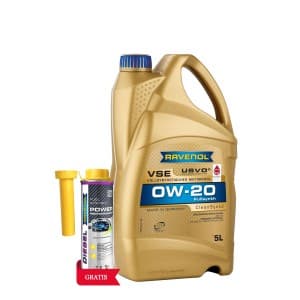 Ulei de motor RAVENOL VSE 0W-20 5L USVO + Aditiv RAVENOL Diesel Power Perf 0.3L
