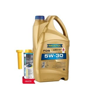 Ulei de motor RAVENOL FDS 5W-30 5L USVO + Aditiv RAVENOL Petrol Power Perf 0.3L