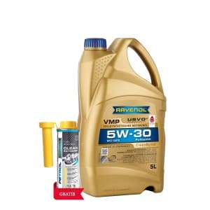 Ulei de motor RAVENOL VMP 5W-30 5L USVO + Aditiv RAVENOL Petrol Clean Extreme 0.3L