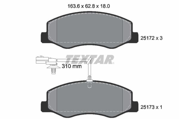 Set placute frana disc TEXTAR 2517201