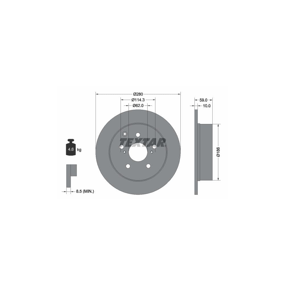 Disc frana TEXTAR 92168103