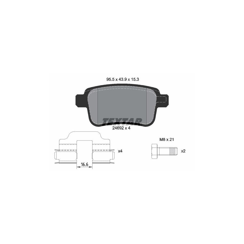 Set placute frana disc TEXTAR 2469201
