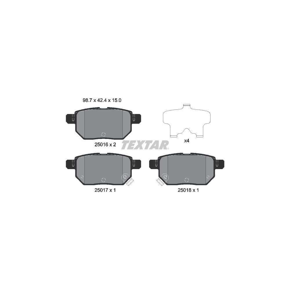 Set placute frana disc TEXTAR 2501601