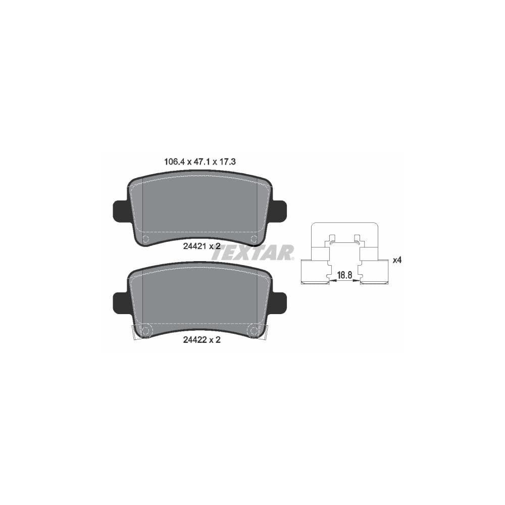 Set placute frana disc TEXTAR 2442101