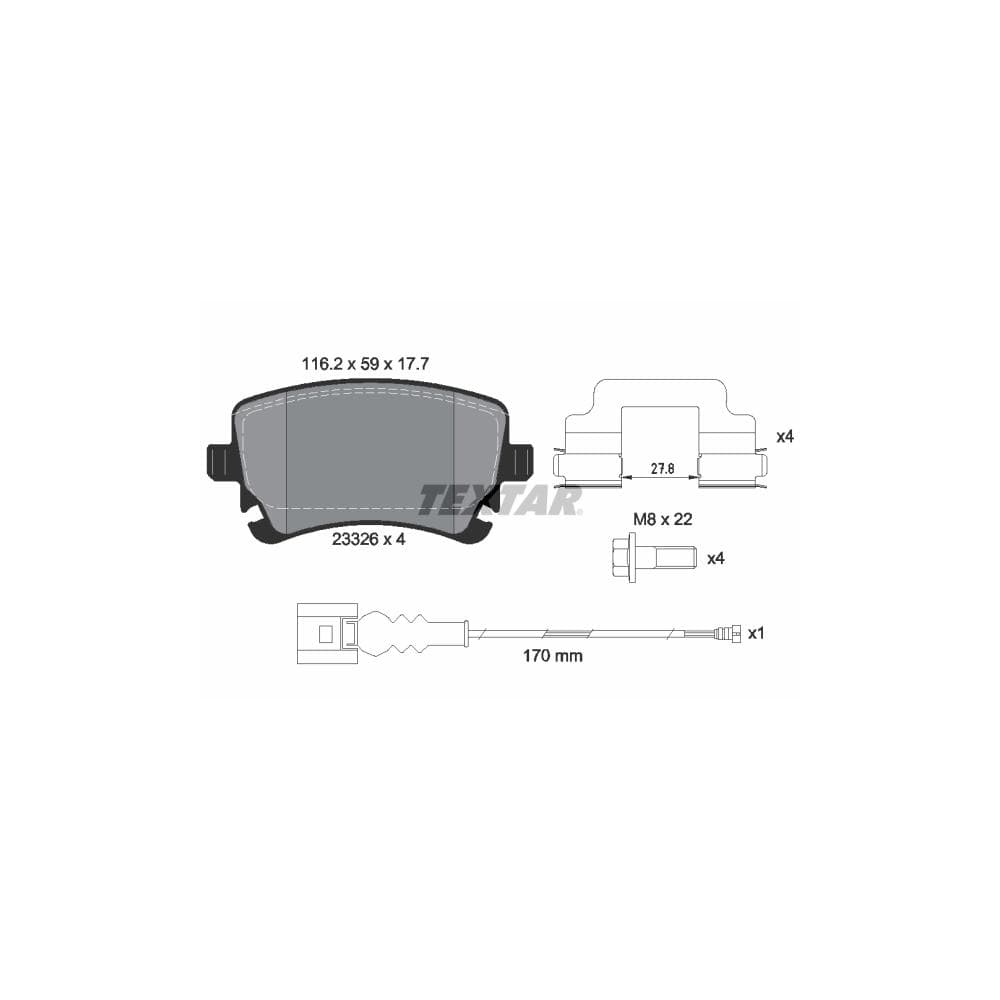 Set placute frana disc TEXTAR 2332602