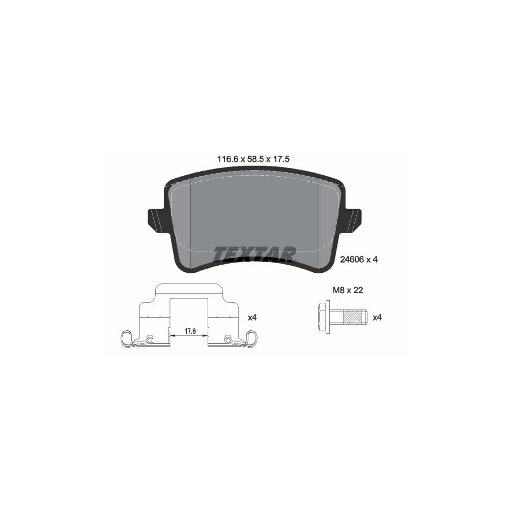 Set placute frana disc TEXTAR 2460602