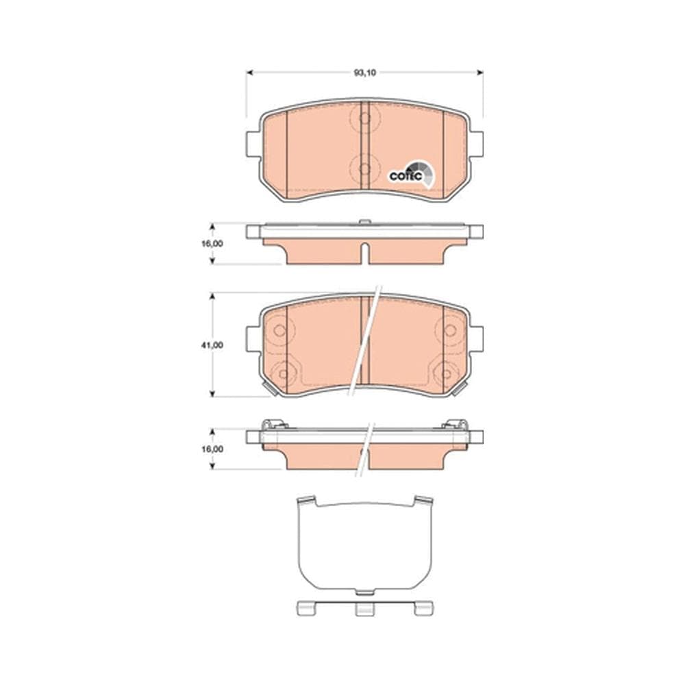 Set placute frana disc TRW GDB3474