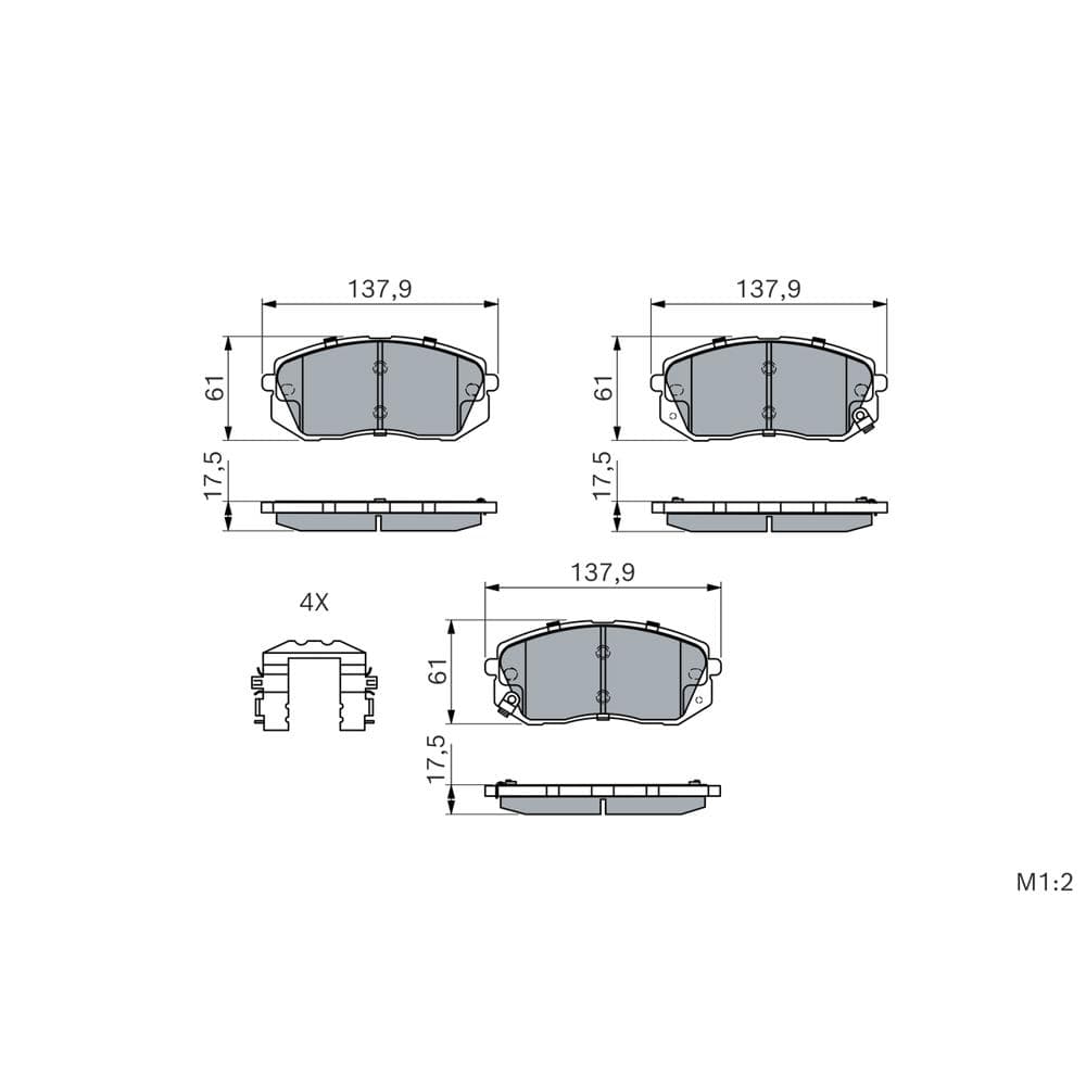 Set placute frana disc BOSCH 0 986 494 905