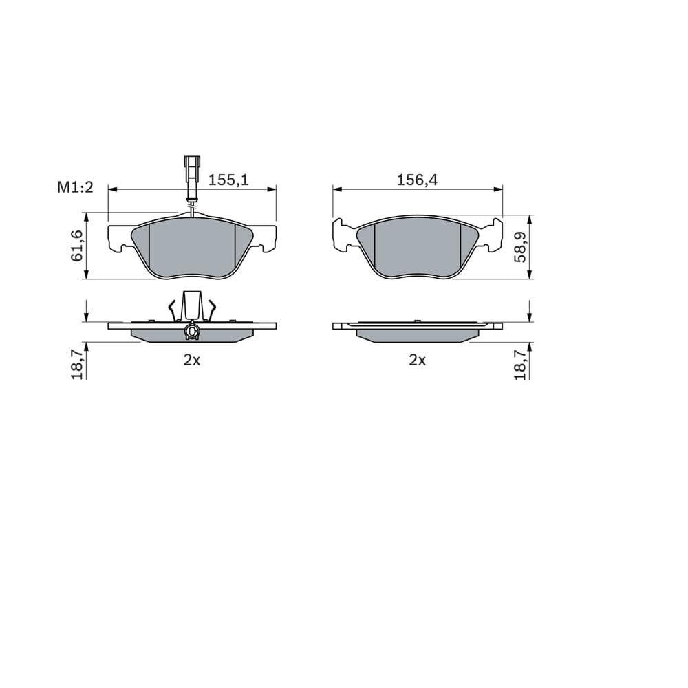 Set placute frana disc BOSCH 0 986 494 004