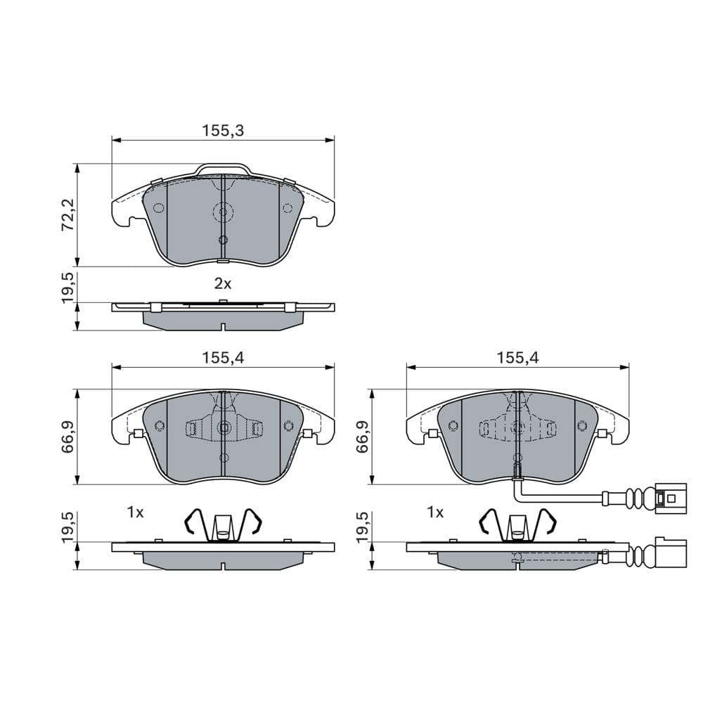 Set placute frana disc BOSCH 0 986 494 372
