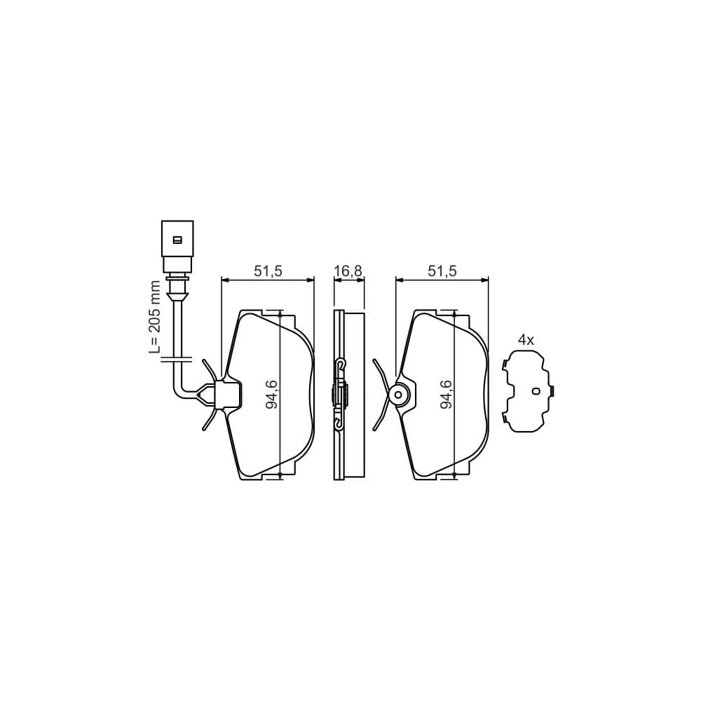 Set placute frana disc BOSCH 0 986 494 051