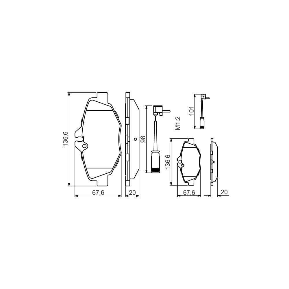 Set placute frana disc BOSCH 0 986 494 285