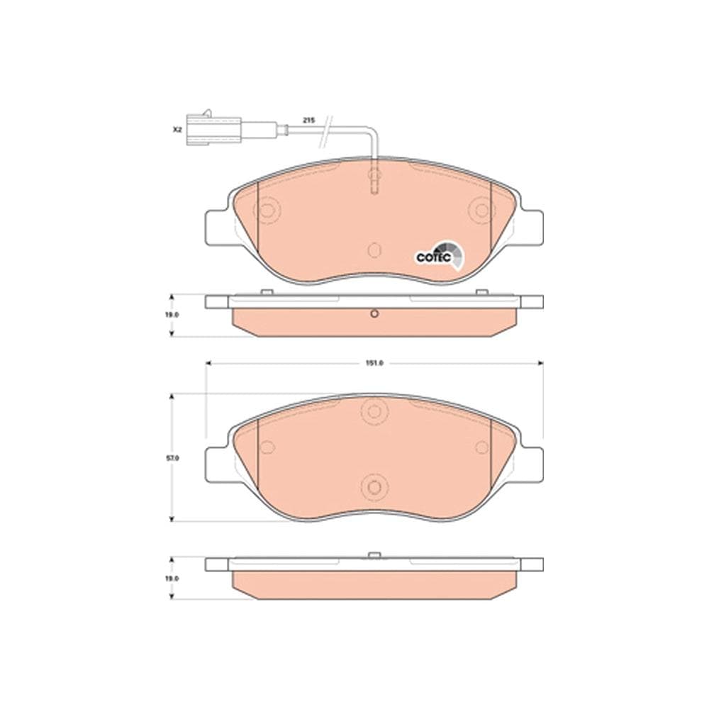 Set placute frana disc TRW GDB1855