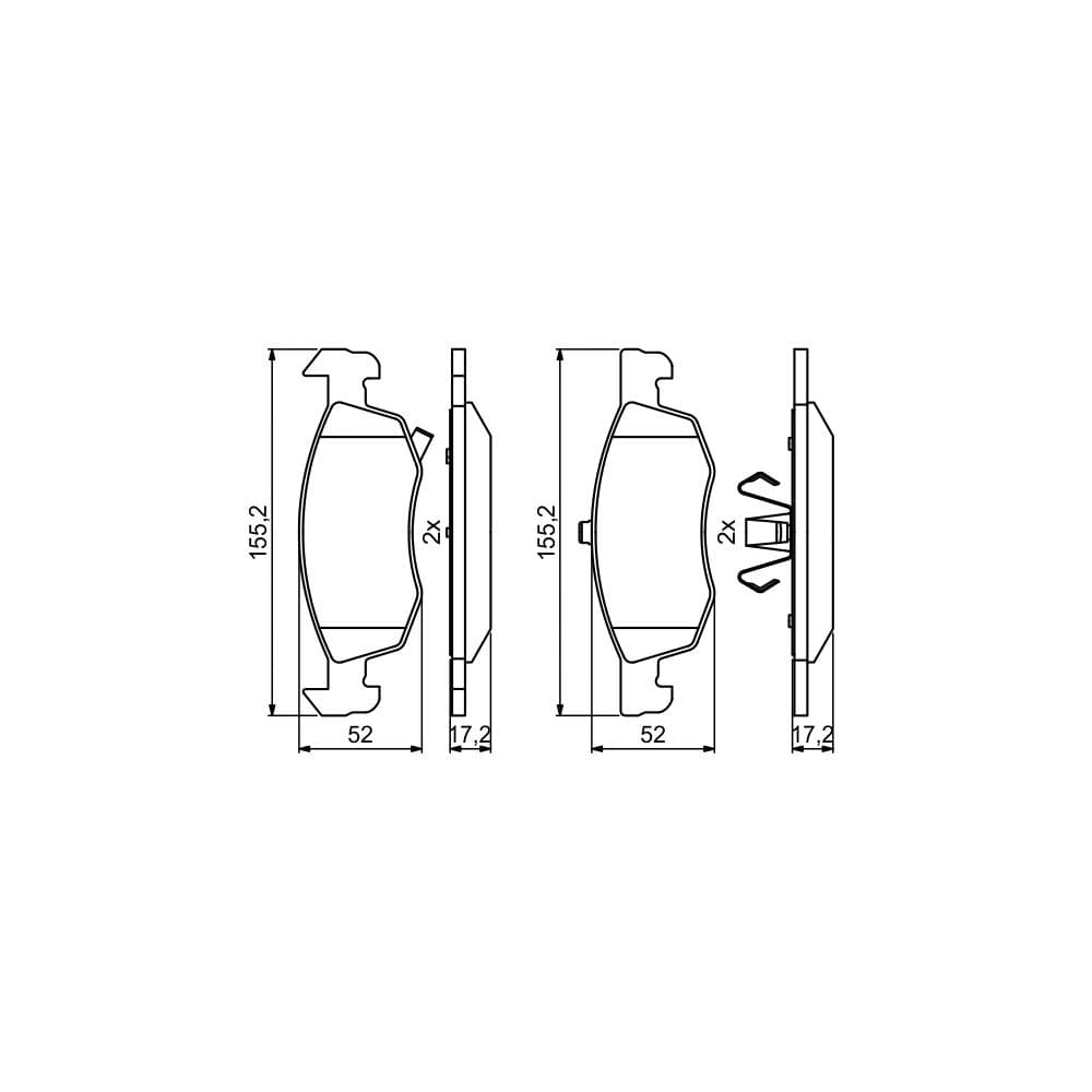 Set placute frana disc BOSCH 0 986 494 824