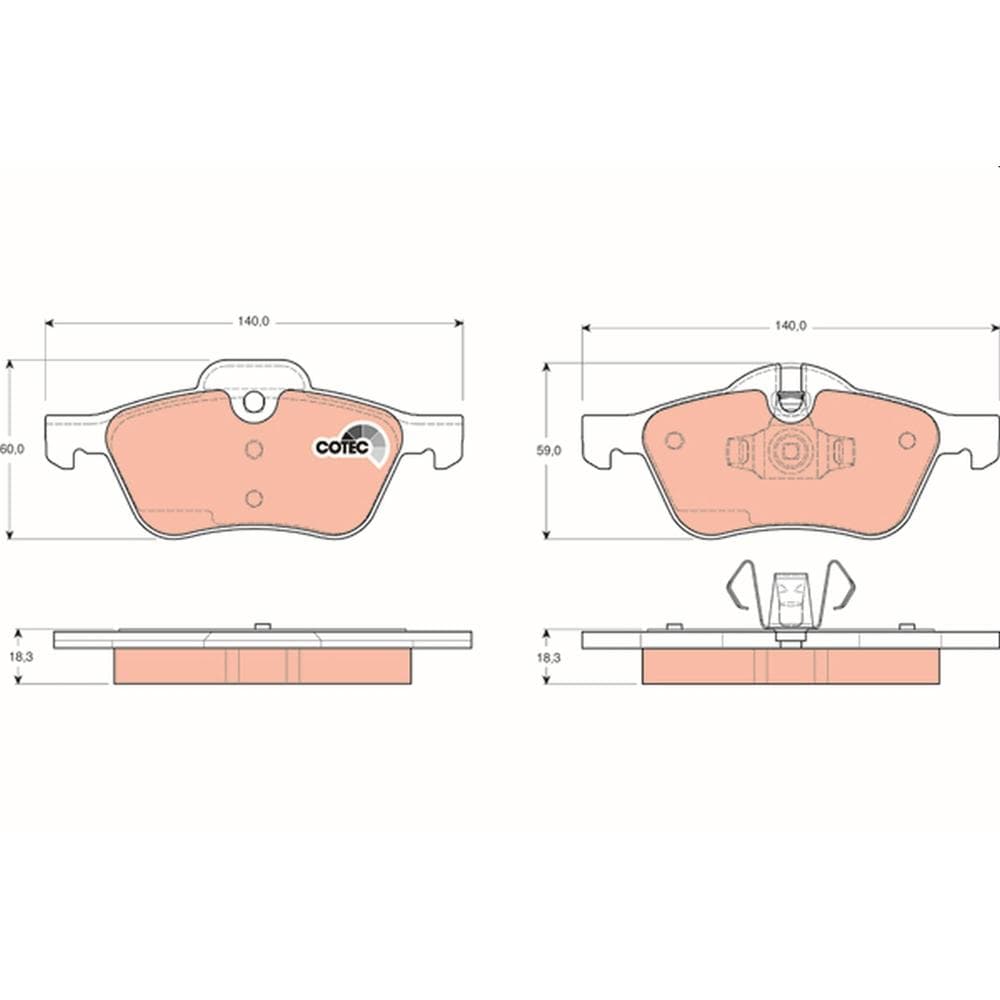 Set placute frana disc TRW GDB1476