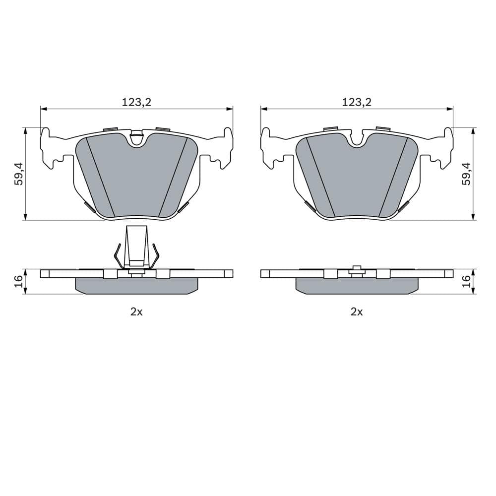 Set placute frana disc BOSCH 0 986 494 006