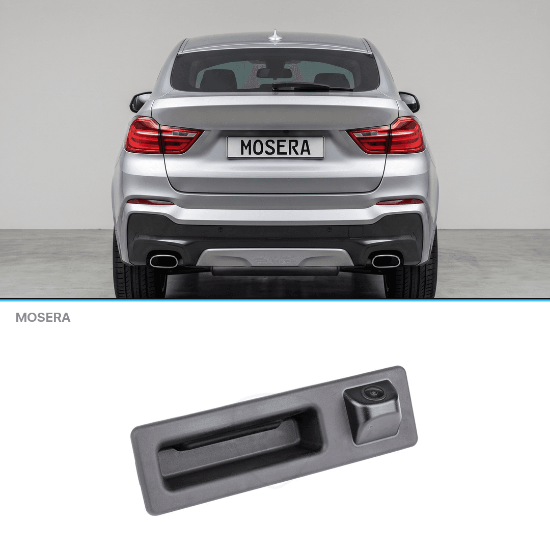 Cameră marșarier BMW X4 2013-2017 în mâner AHD 1080P NTSC MOSERA