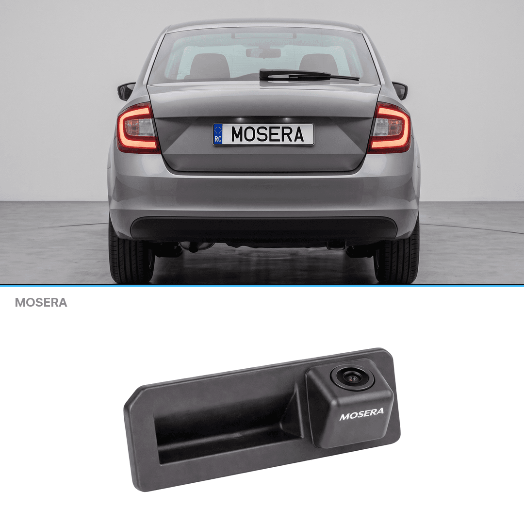 Cameră marșarier Skoda Rapid 2013+ în mâner AHD 1080P NTSC MOSERA