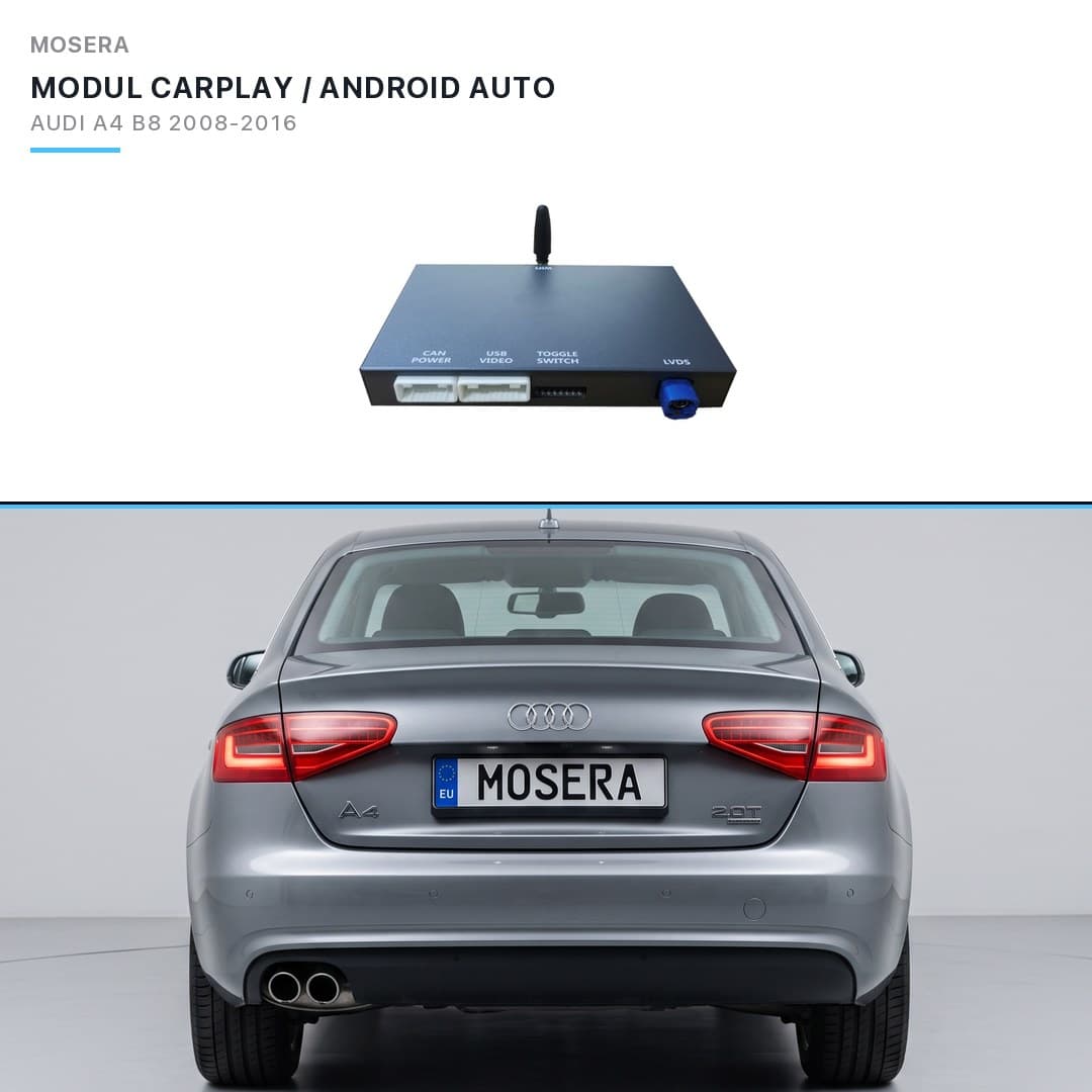 Modul CarPlay wireless Android Auto Audi A4 B8 2008-2016 MMI 3G (full) MOSERA