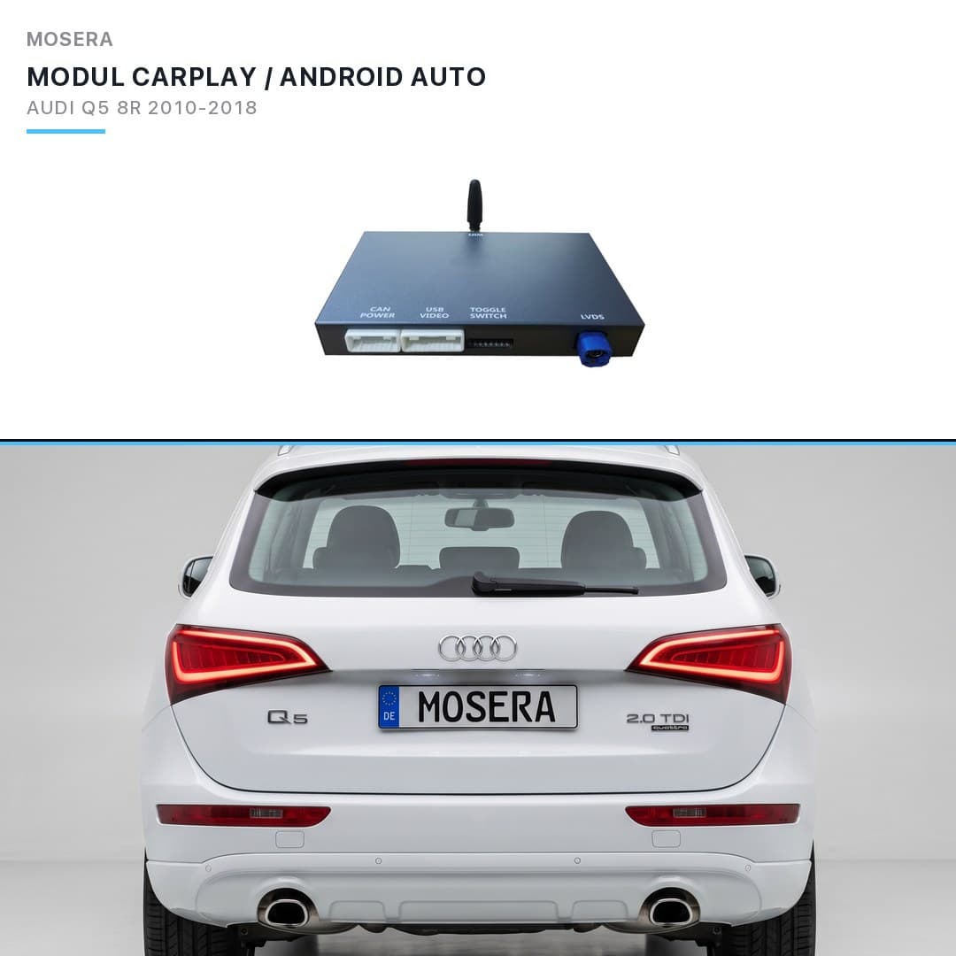 Modul CarPlay wireless Android Auto Audi Q5 8R 2010-2018 MMI 2G Concert Symphony MOSERA
