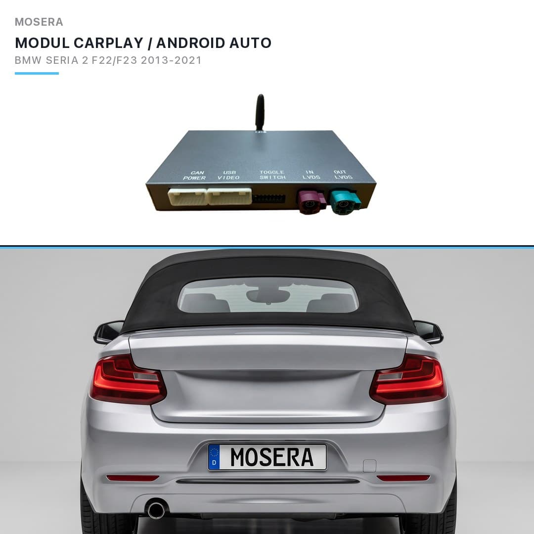 Modul CarPlay wireless Android Auto BMW Seria 2 F23 Cabrio 2013-2016 NBT MOSERA